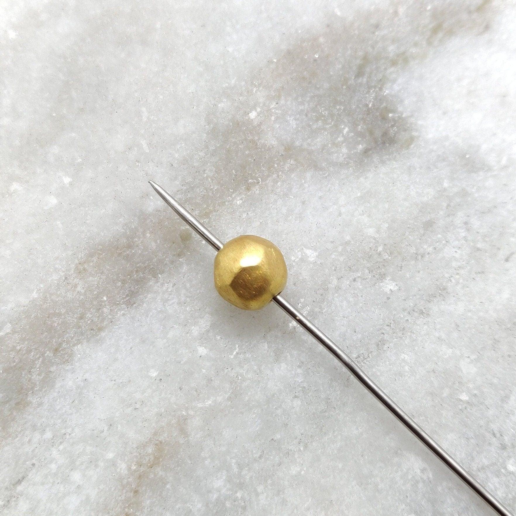 18k Gold Round Faceted Spacer Beads 8.5mm - Kanika Creations