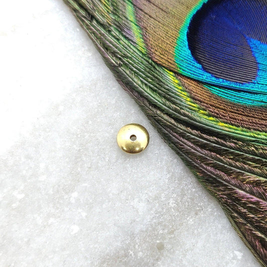 18k Gold Disc Spacer Beads DIY Jewelry Findings 6mm - Kanika Creations