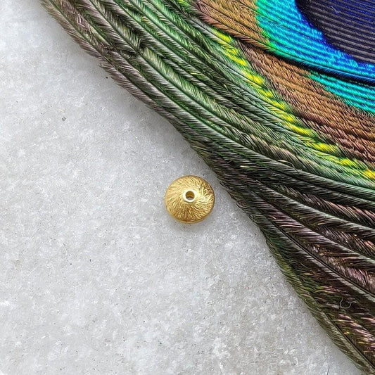 18k Yellow Gold Wheel Spacer Beads 2x4mm - Kanika Creations