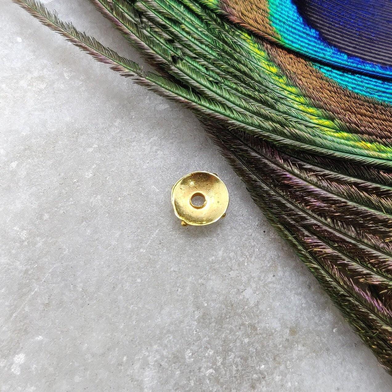 18k Gold Beads Cap Finding For DIY Jewelry Making 6MM - Kanika Creations