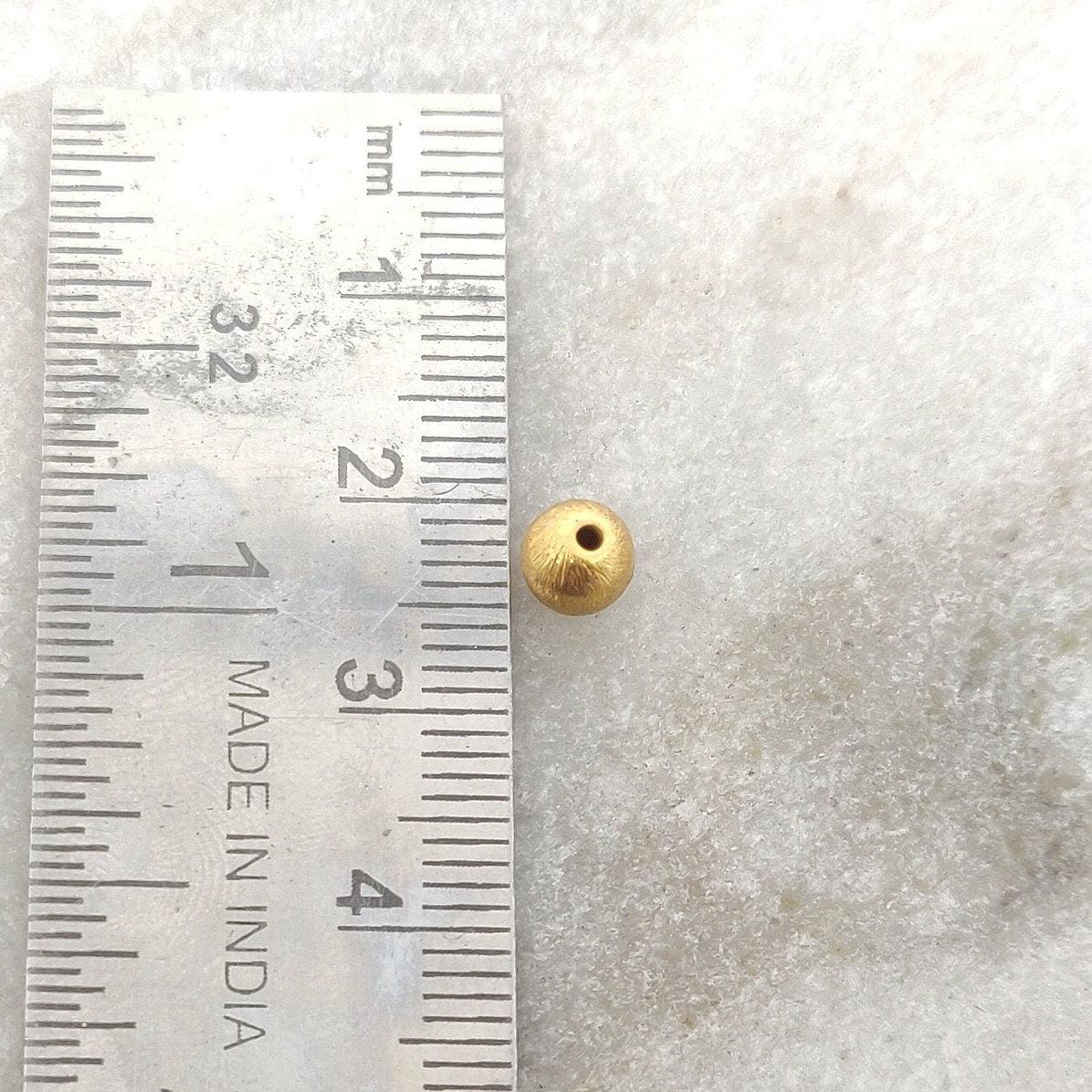 18k Yellow Gold Rondelle Ball Spacer Beads 5 mm - Kanika Creations