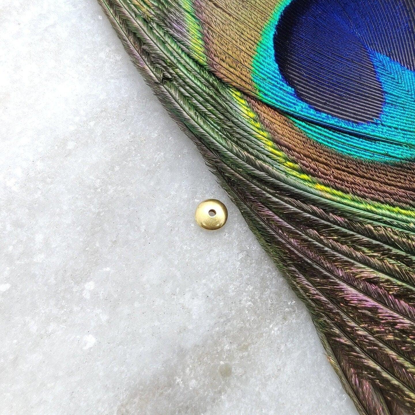18k Yellow Gold Wheel Spacer Findings Beads Sold as 2pcs - Kanika Creations