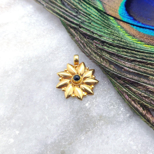 Handmade 18k Solid Gold Designer Charm Pendant - Kanika Creations