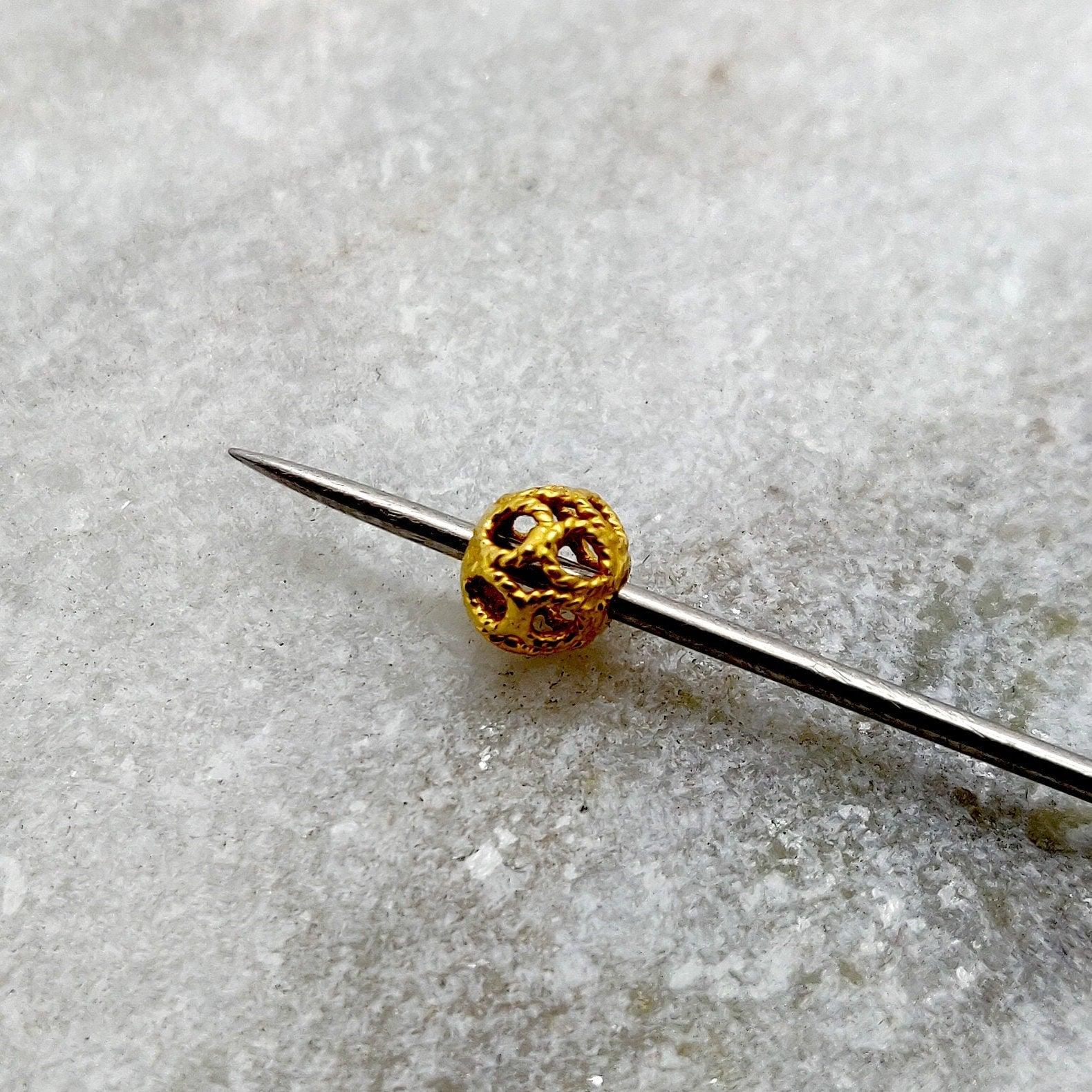 18k Solid Yellow Gold Spacer Beads 5mm - Kanika Creations