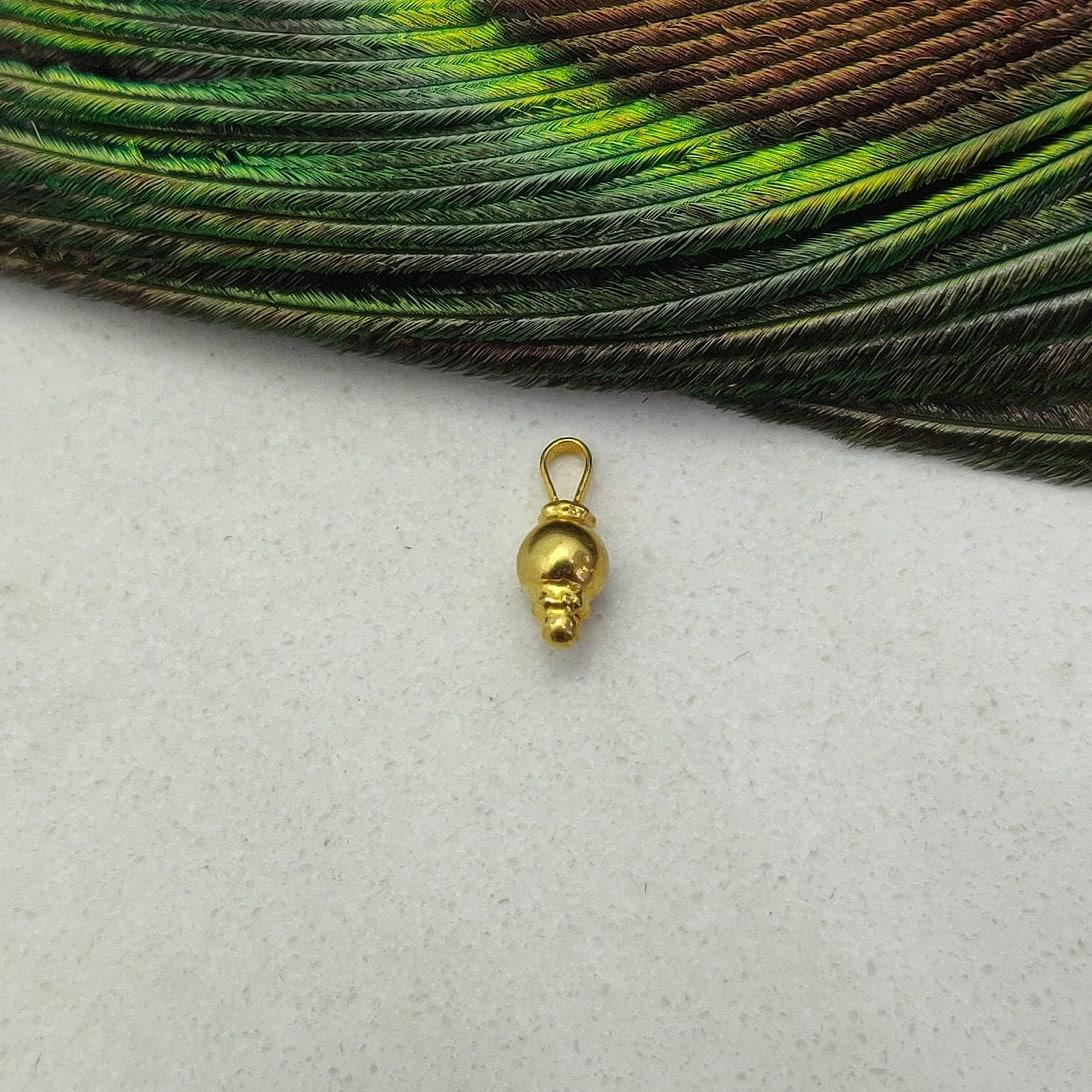 Stylish 18k Solid Yellow Gold Ball Bead Charm 3mm - Kanika Creations