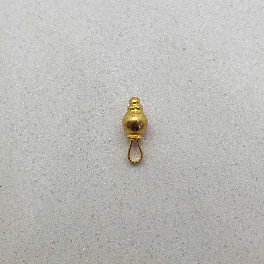 Stylish 18k Solid Yellow Gold Ball Bead Charm 3mm - Kanika Creations