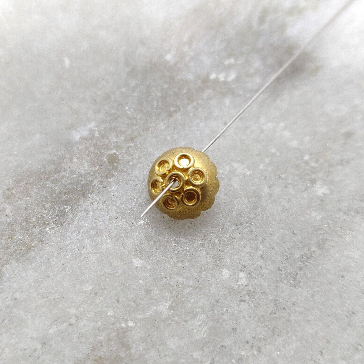 8MM 18K Gold Spacer Beads Cap Finding For DIY Project - Kanika Creations