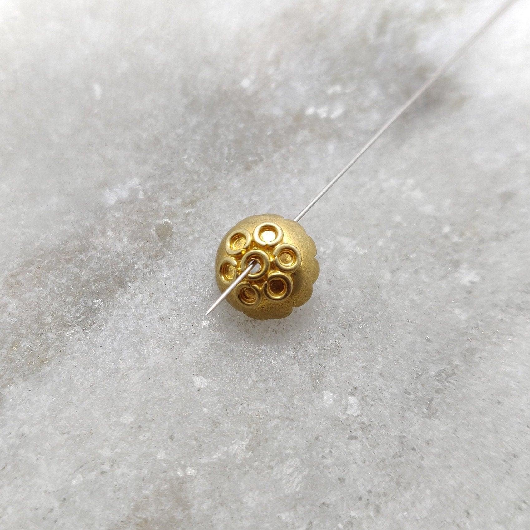 8MM 18K Gold Spacer Beads Cap Finding For DIY Project - Kanika Creations