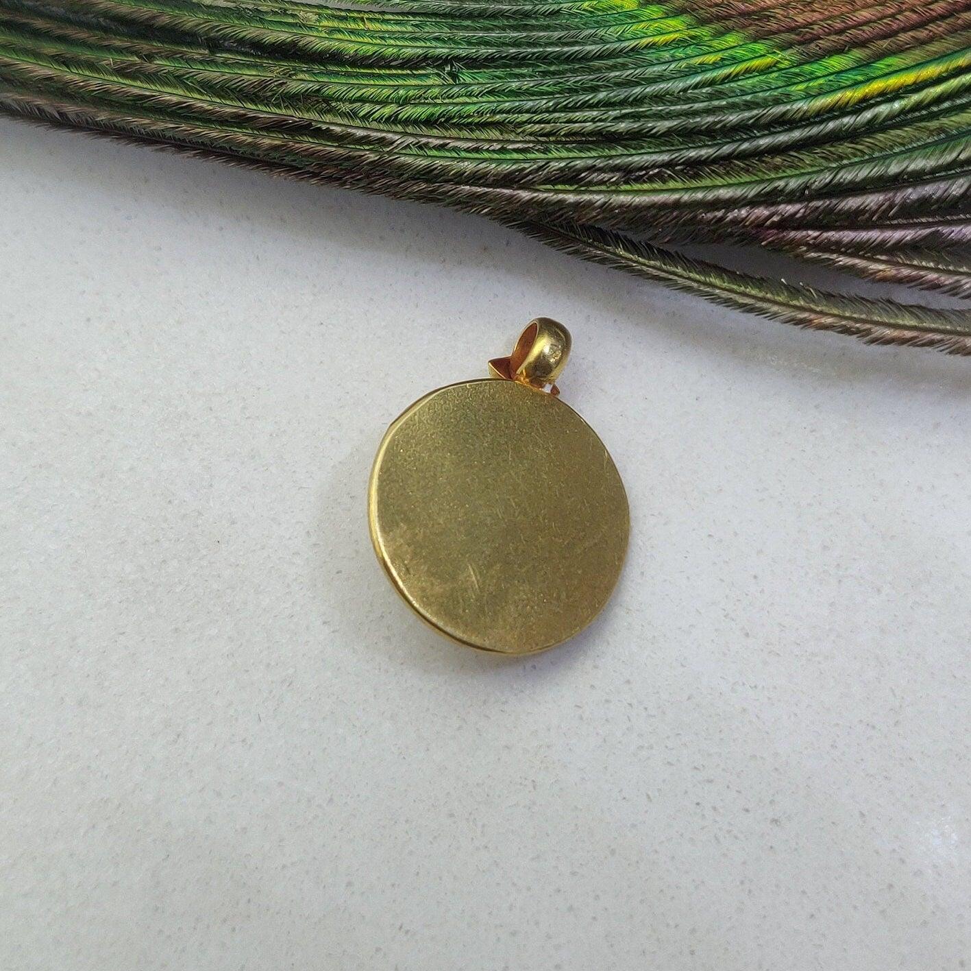 Ruby 18k Yellow Gold Charm Pendant With Jewelry - Kanika Creations