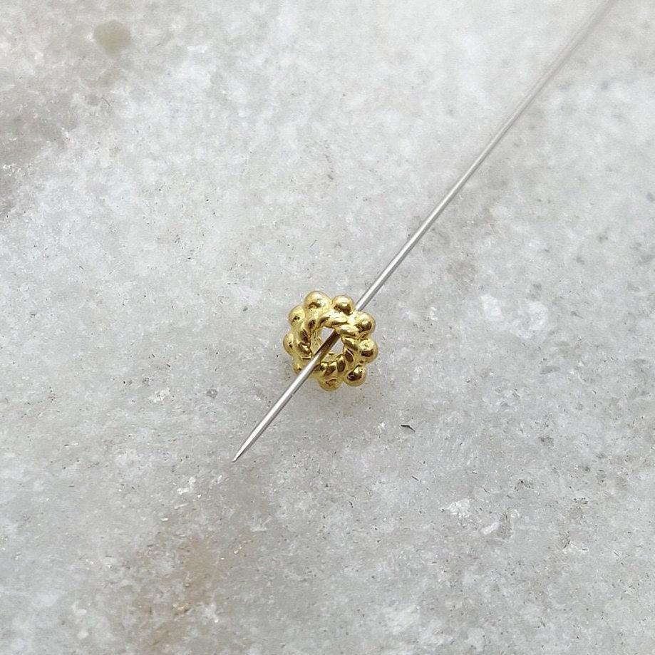 Solid 18k Gold Spacer Beads Sold as 2pcs - Kanika Creations