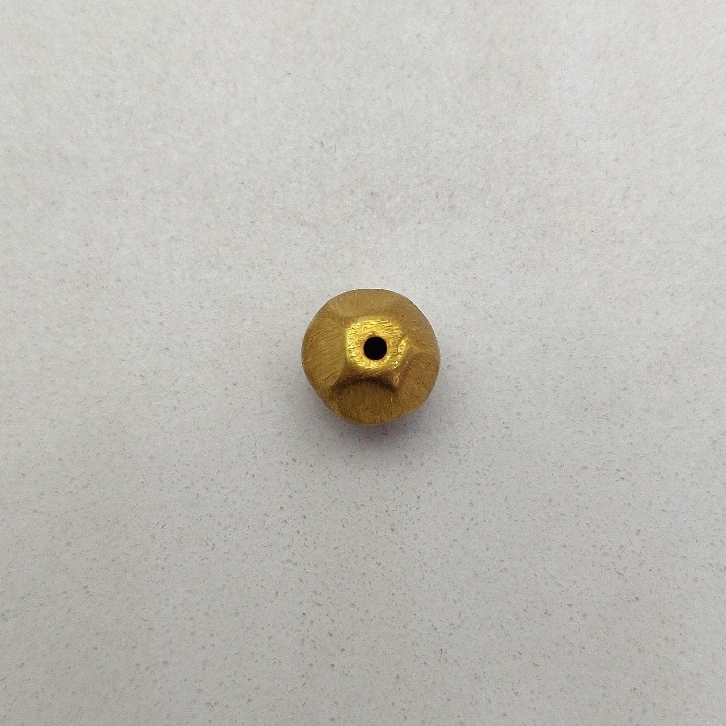 18k Solid Yellow Gold Faceted Fancy Spacer 10mm Beads - Kanika Creations