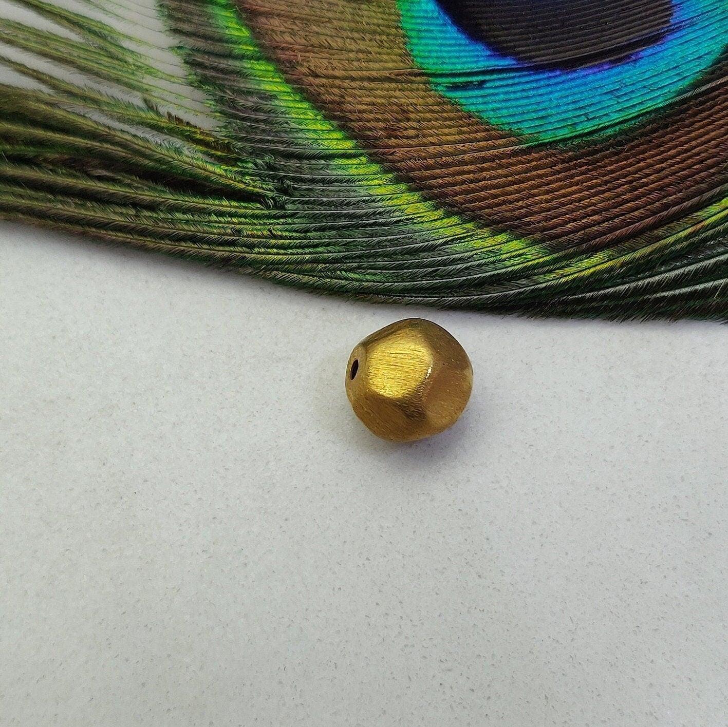 18k Solid Yellow Gold Faceted Fancy Spacer 10mm Beads - Kanika Creations