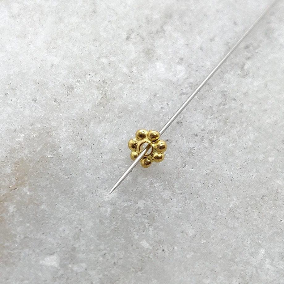 18k Solid Yellow Gold wheel Spacer Findings Sold as 4 Pcs - Kanika Creations