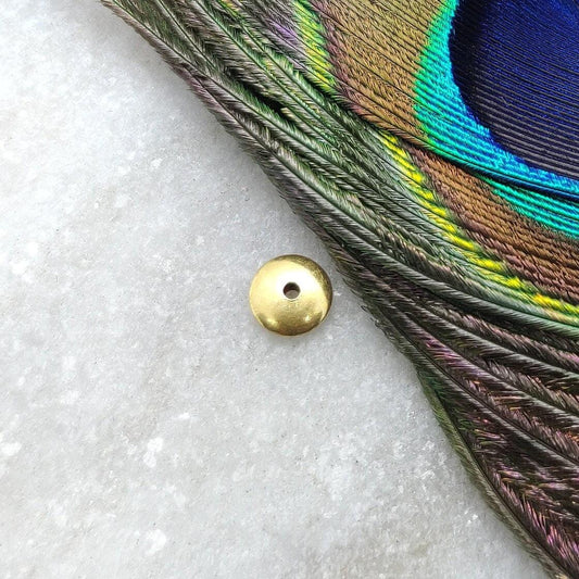 18k Solid Yellow Gold Rondelle Spacer Beads 2x6mm - Kanika Creations