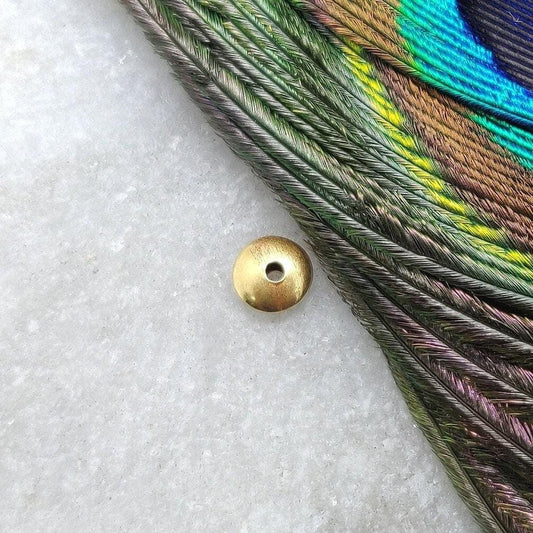 18k Solid Yellow Gold Wheel Spacer Beads 2x4mm - Kanika Creations