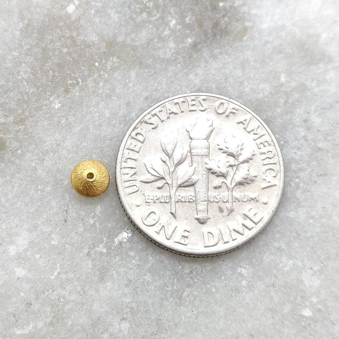 18k Yellow Gold Wheel Spacer Beads 2x4mm - Kanika Creations