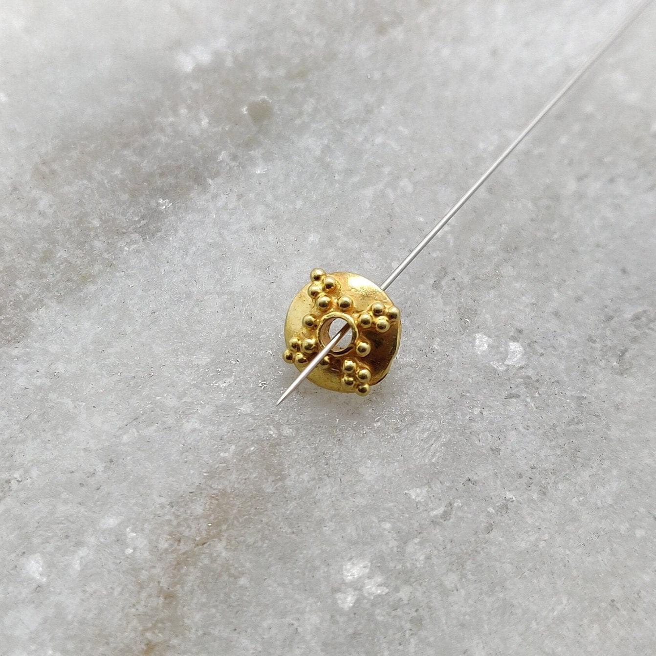 18k Gold Beads Cap Finding For DIY Jewelry Making 6MM - Kanika Creations