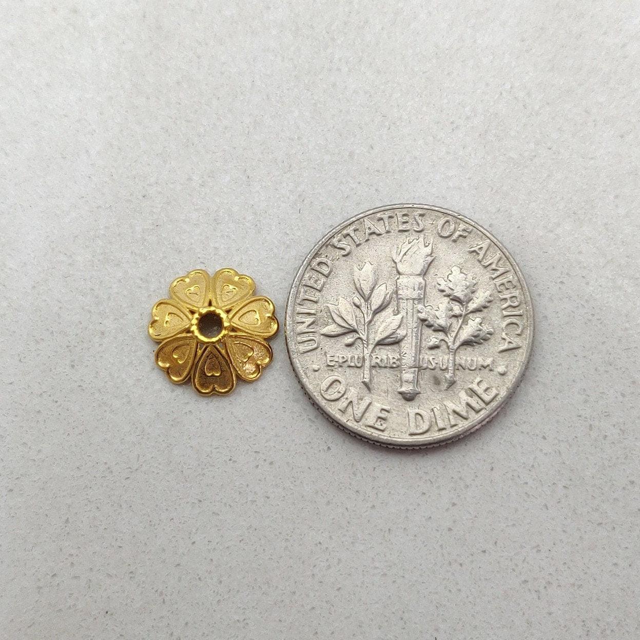 Spacer Bead Cap 18k Solid Gold Finding DIY Jewelry - Kanika Creations