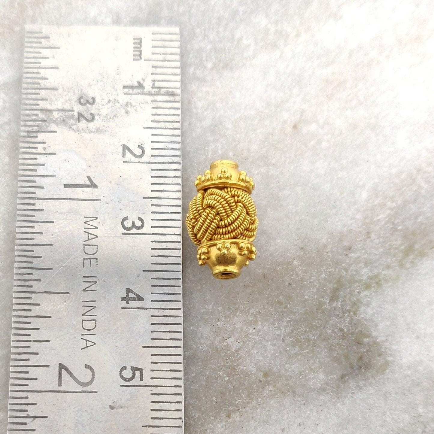 18k Yellow Gold Spacer Tube Beads - Kanika Creations