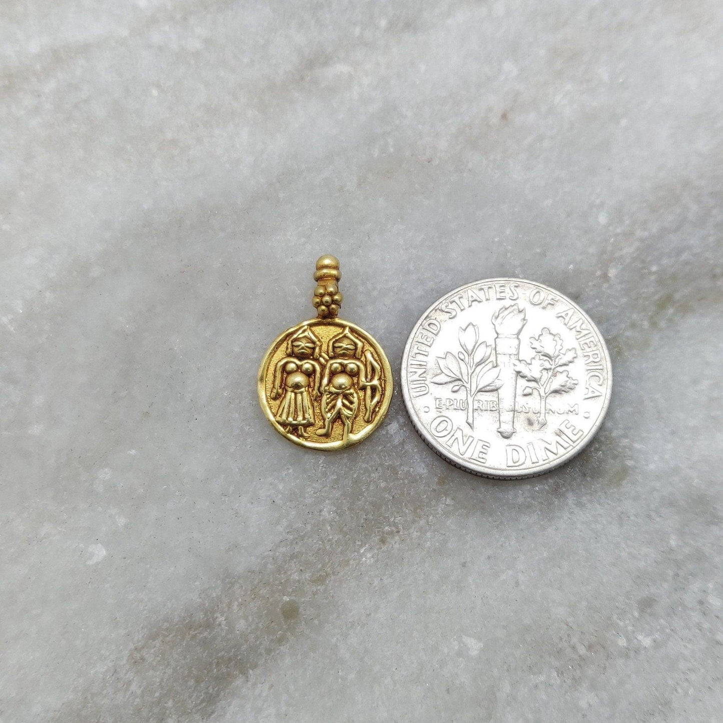 18k Gold Religious Charm Pendant - Kanika Creations