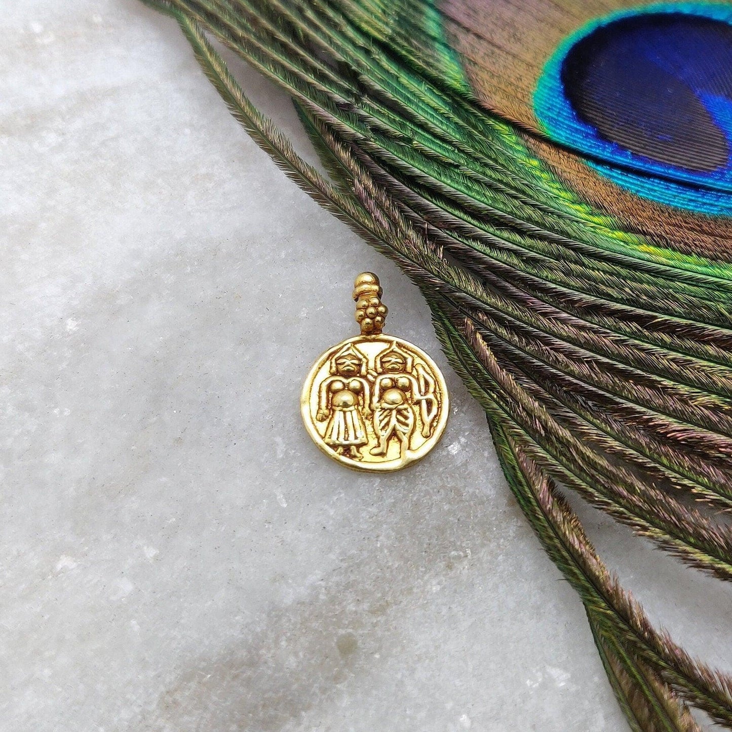 18k Gold Religious Charm Pendant - Kanika Creations