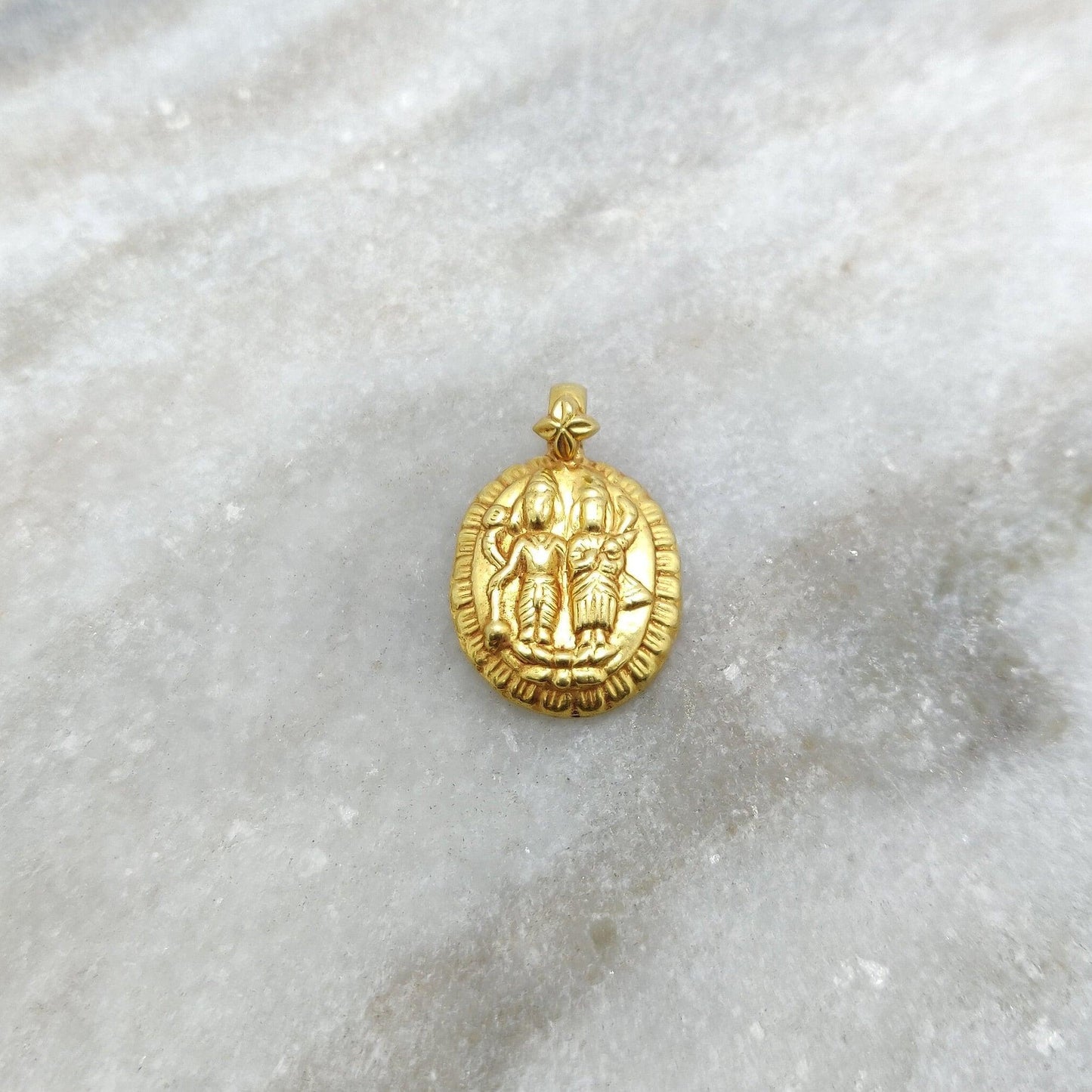 Solid 18K Gold Pendant of Indian God Charm - Kanika Creations