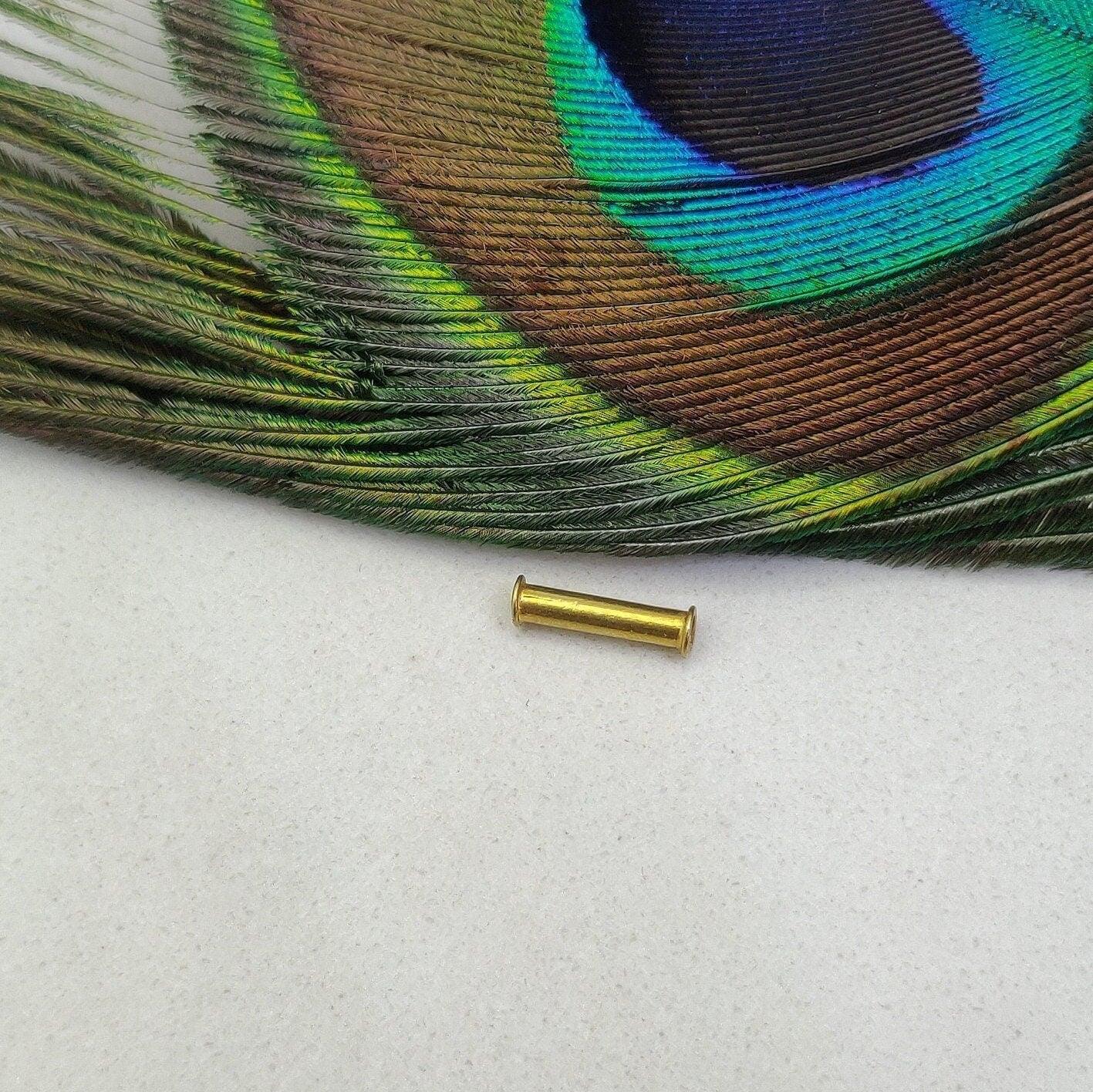 18K Solid Yellow Gold Tube Spacer Bead 10mm - Kanika Creations