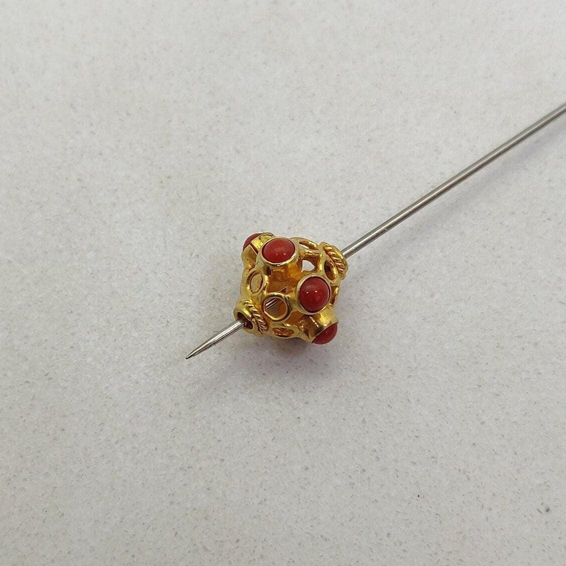 18k Yellow Gold Gemstone Round Spacer Beads-10 MM - Kanika Creations