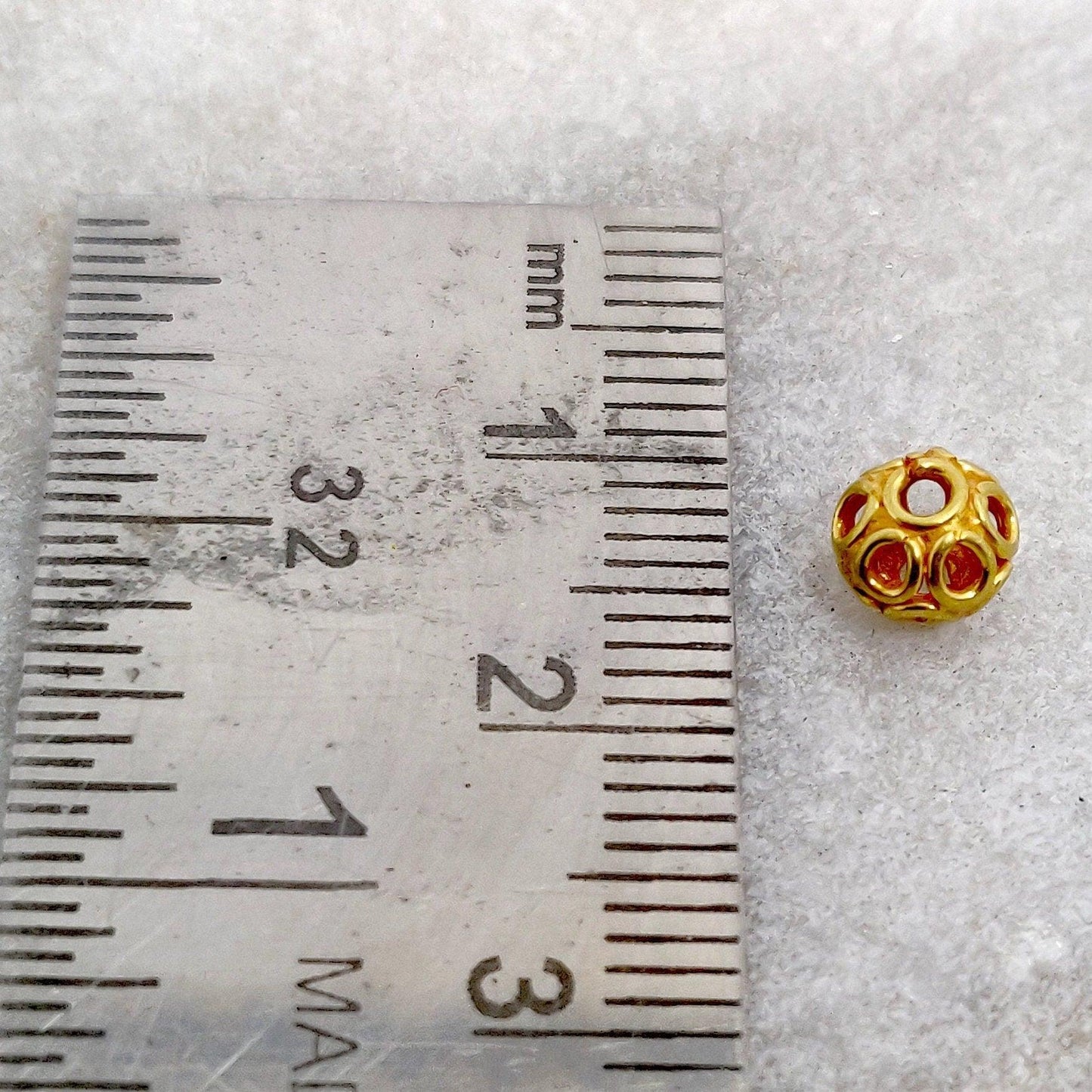 5mm 18k Yellow Gold Round Spacer Beads - Kanika Creations