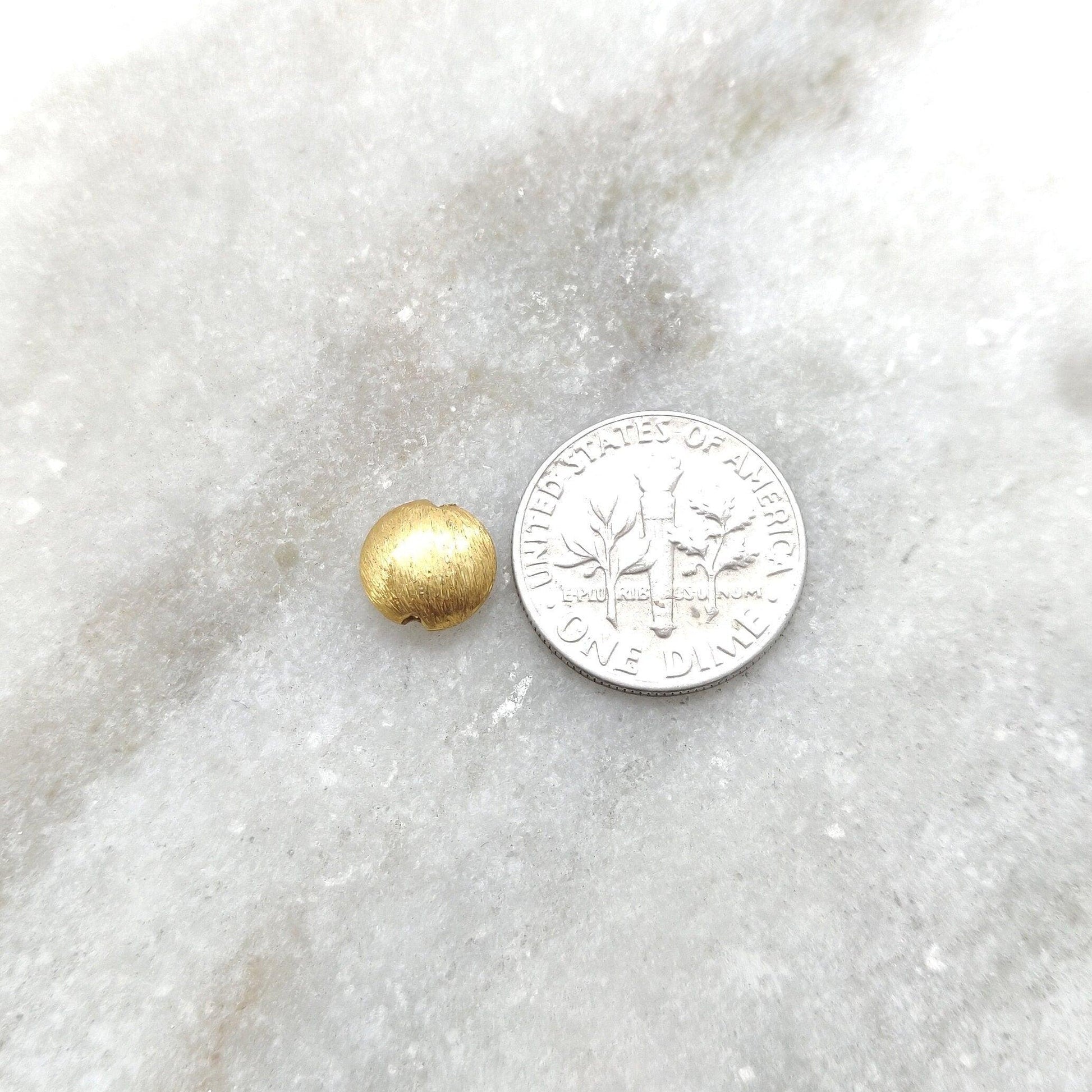 18k Solid Yellow Gold Round Spacer Beads 4x8mm - Kanika Creations