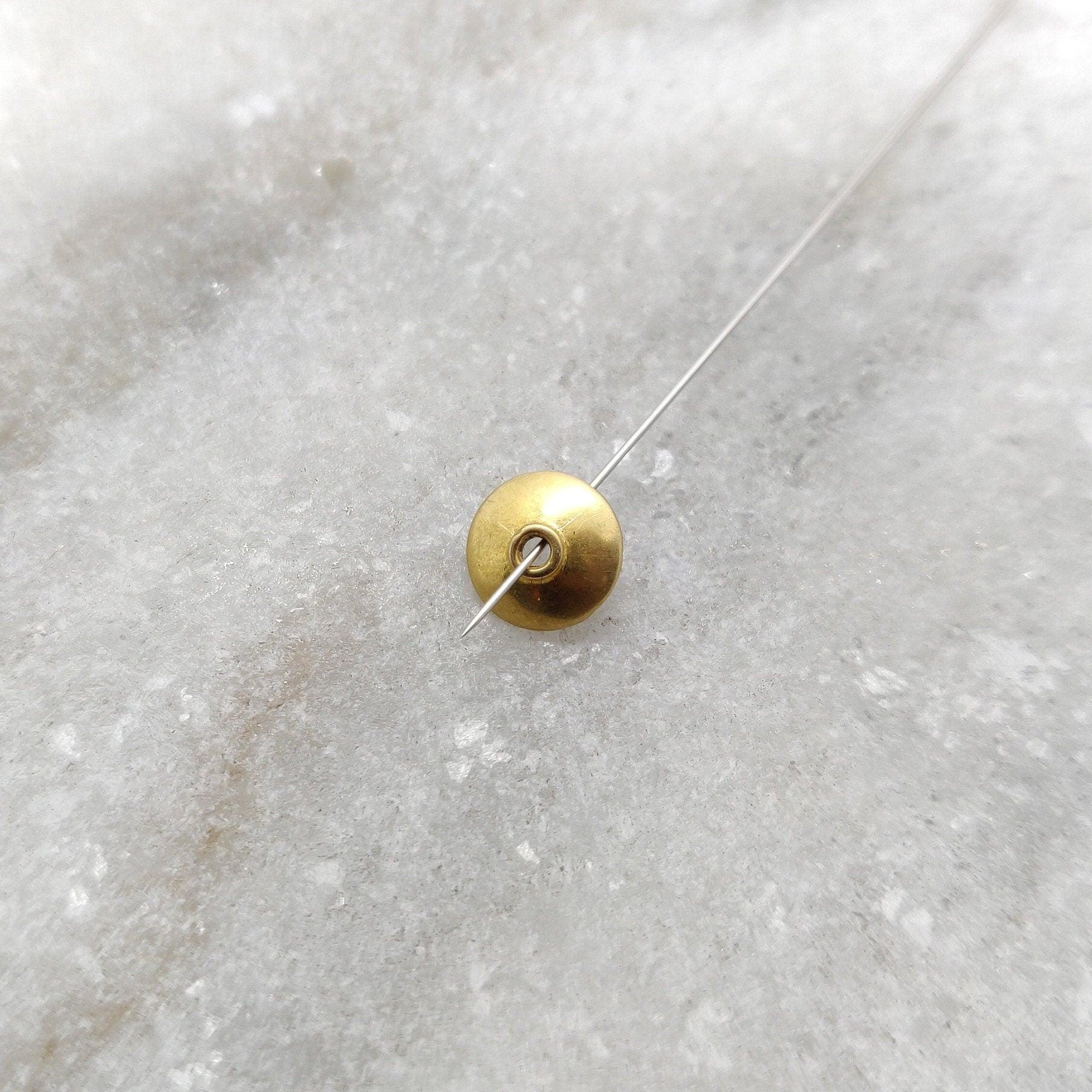 18k Solid Gold Plain Coin Bead Cap For jewelry Making - Kanika Creations