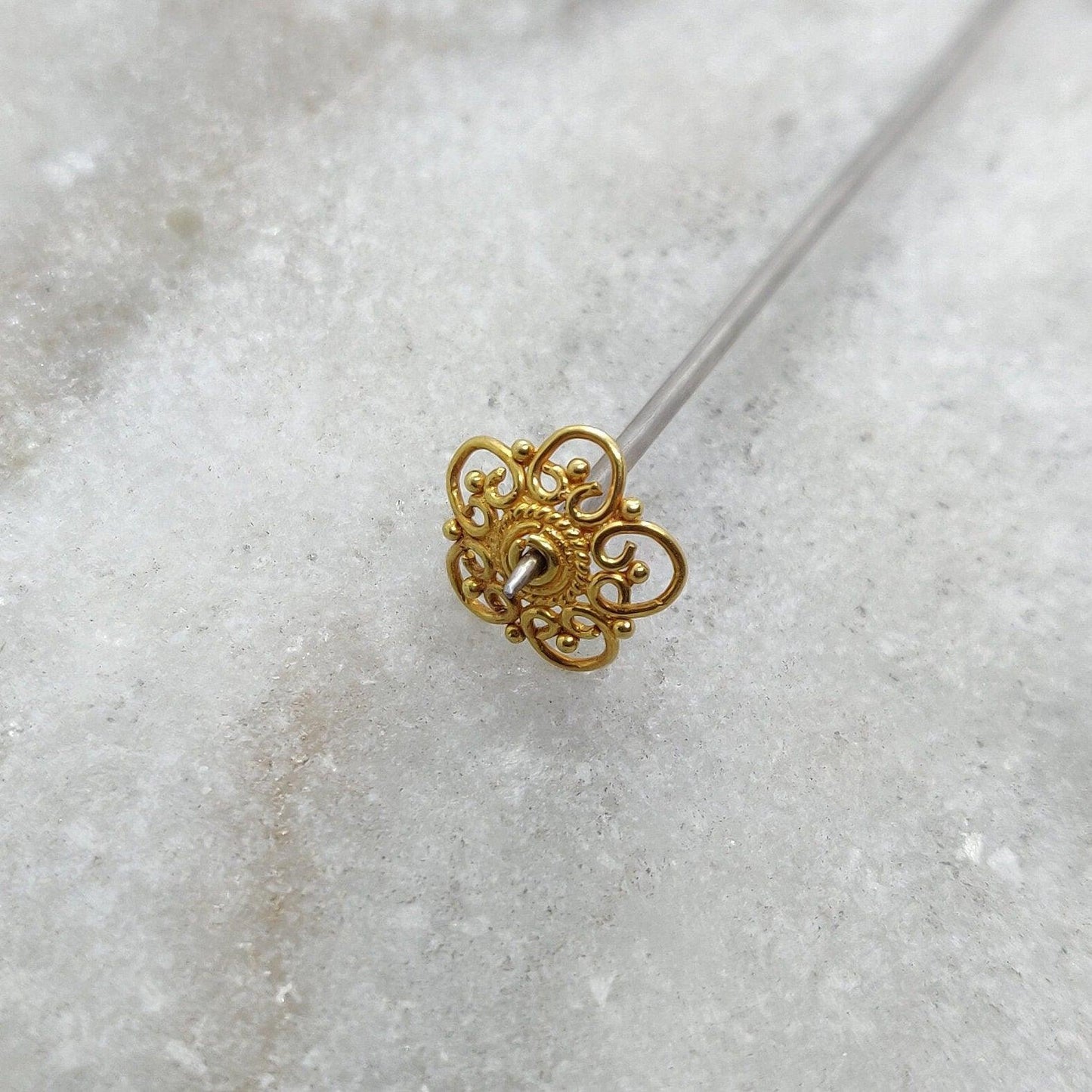 18k Yellow Gold Handmade Spacer Beads Cap 10mm - Kanika Creations