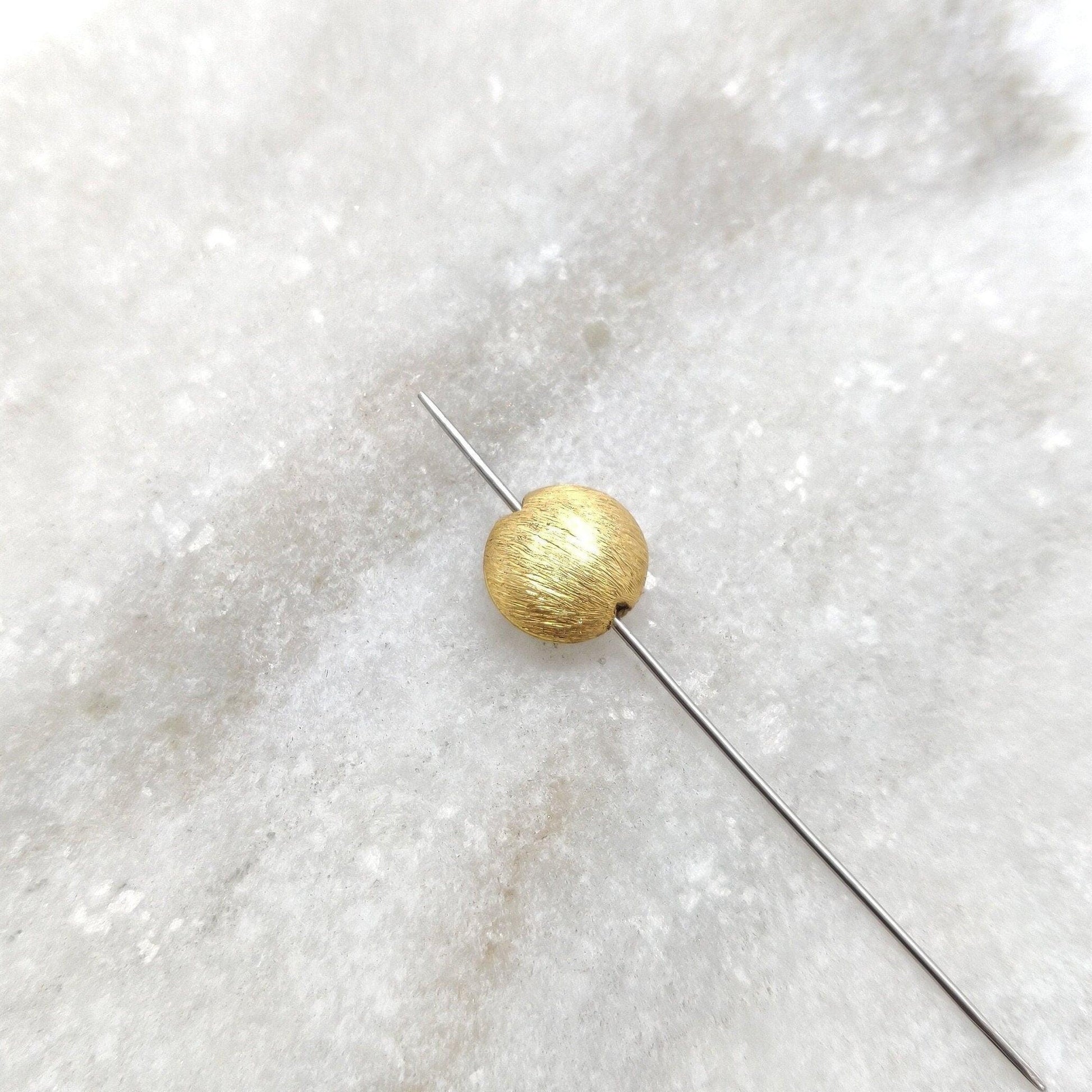 18k Solid Yellow Gold Round Spacer Beads 4x8mm - Kanika Creations