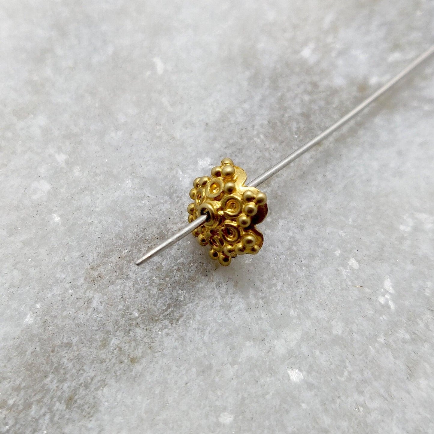 18k Yellow Gold Spacer Beads Cap Findings - Kanika Creations
