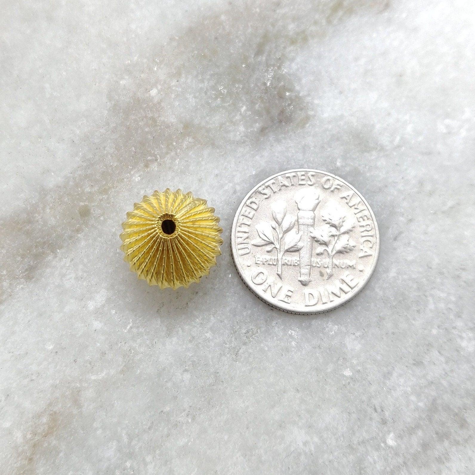 18K Yellow Gold Fancy Marquise Lantern Spacer Beads-11X12 mm - Kanika Creations