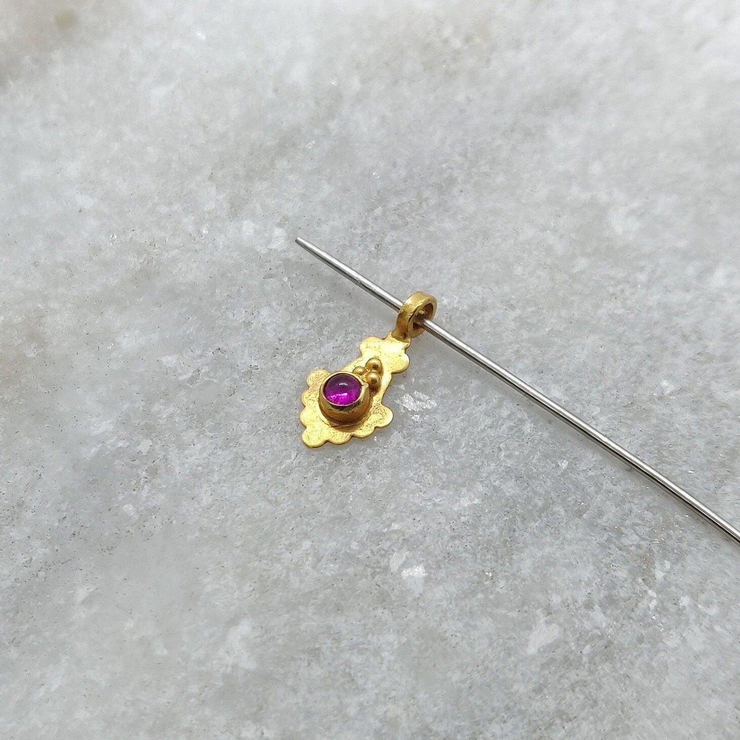 Dainty 18k Gold Stone Charm Pendant For Necklace Bracelet - Kanika Creations