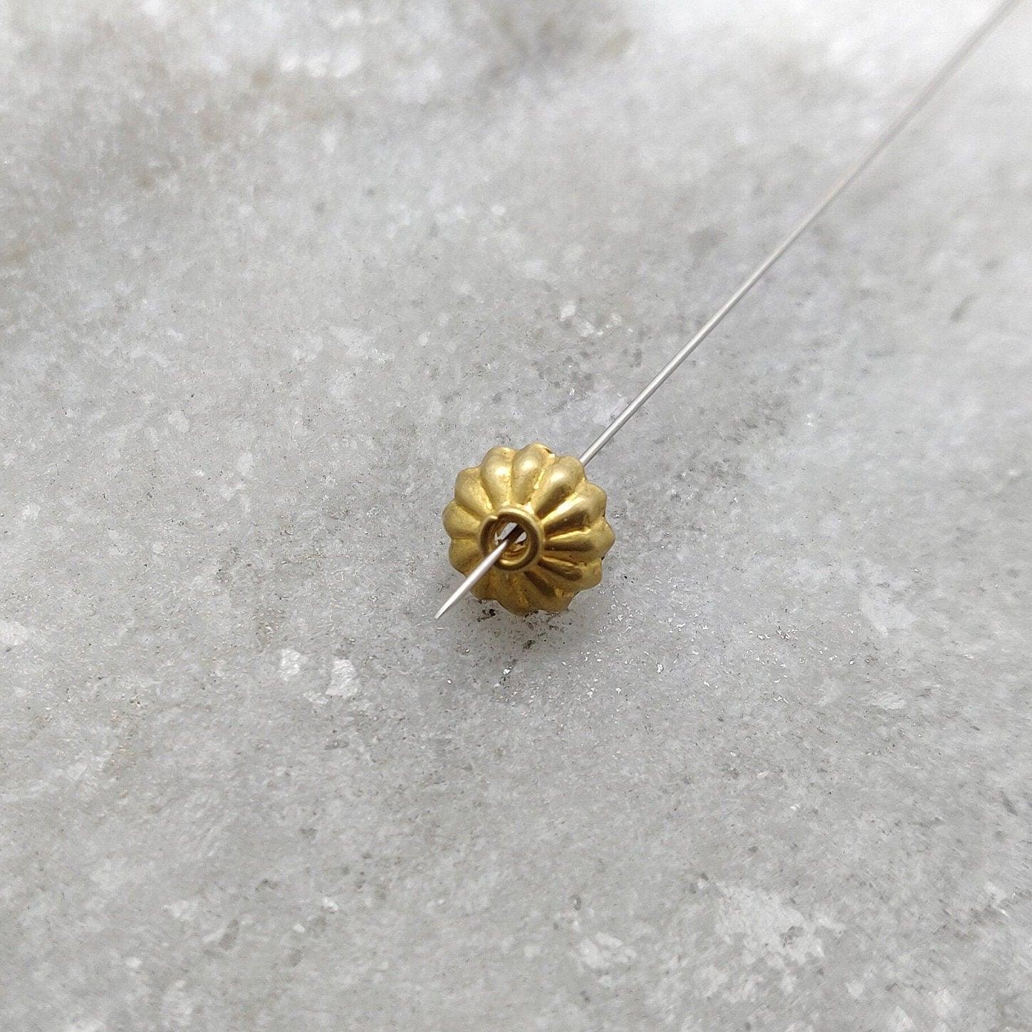18k Yellow Gold Ending Fancy Spacer Bead Caps Finding 6mm - Kanika Creations
