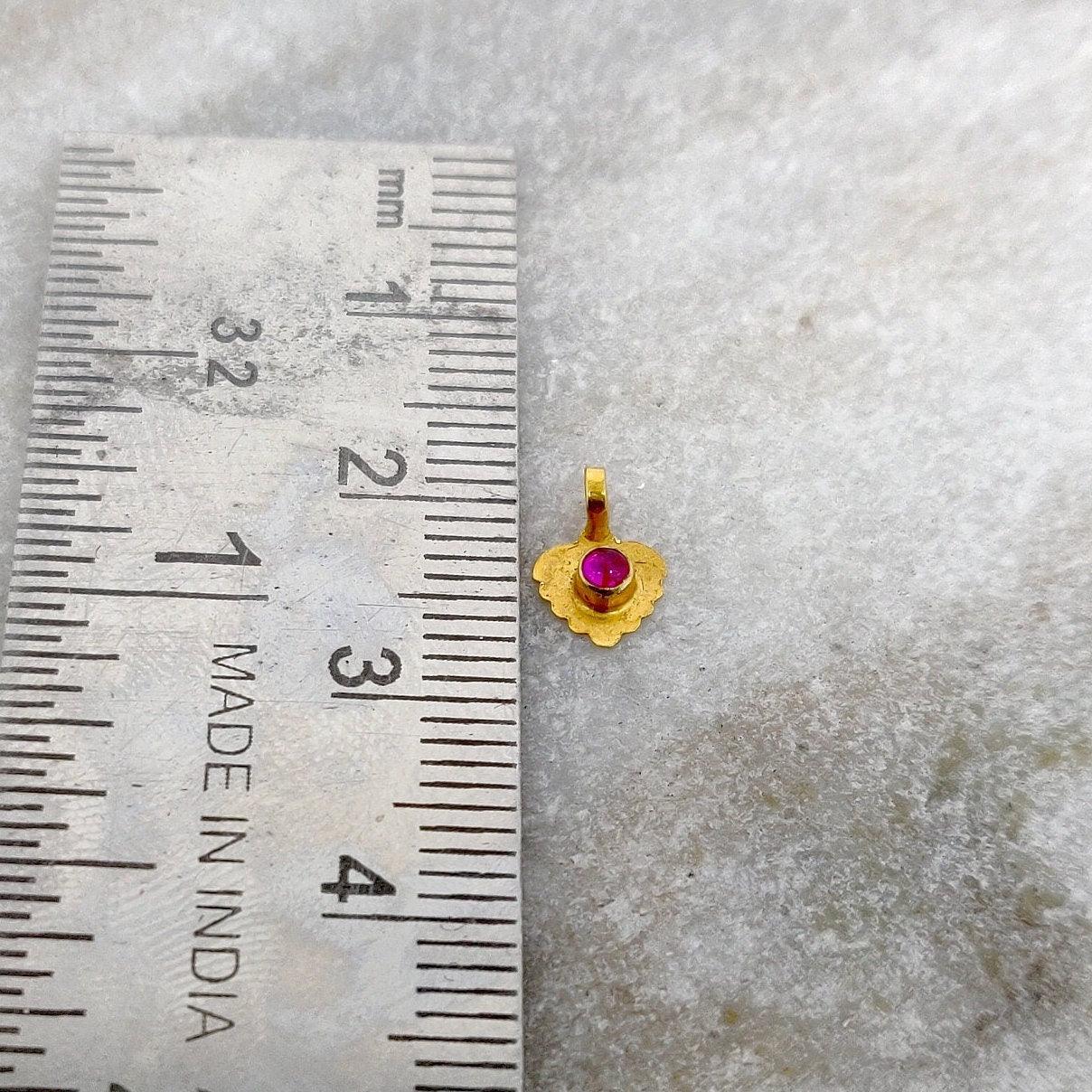 6x8mm 18k Yellow Gold Charm Pendant DIY Jewelry - Kanika Creations