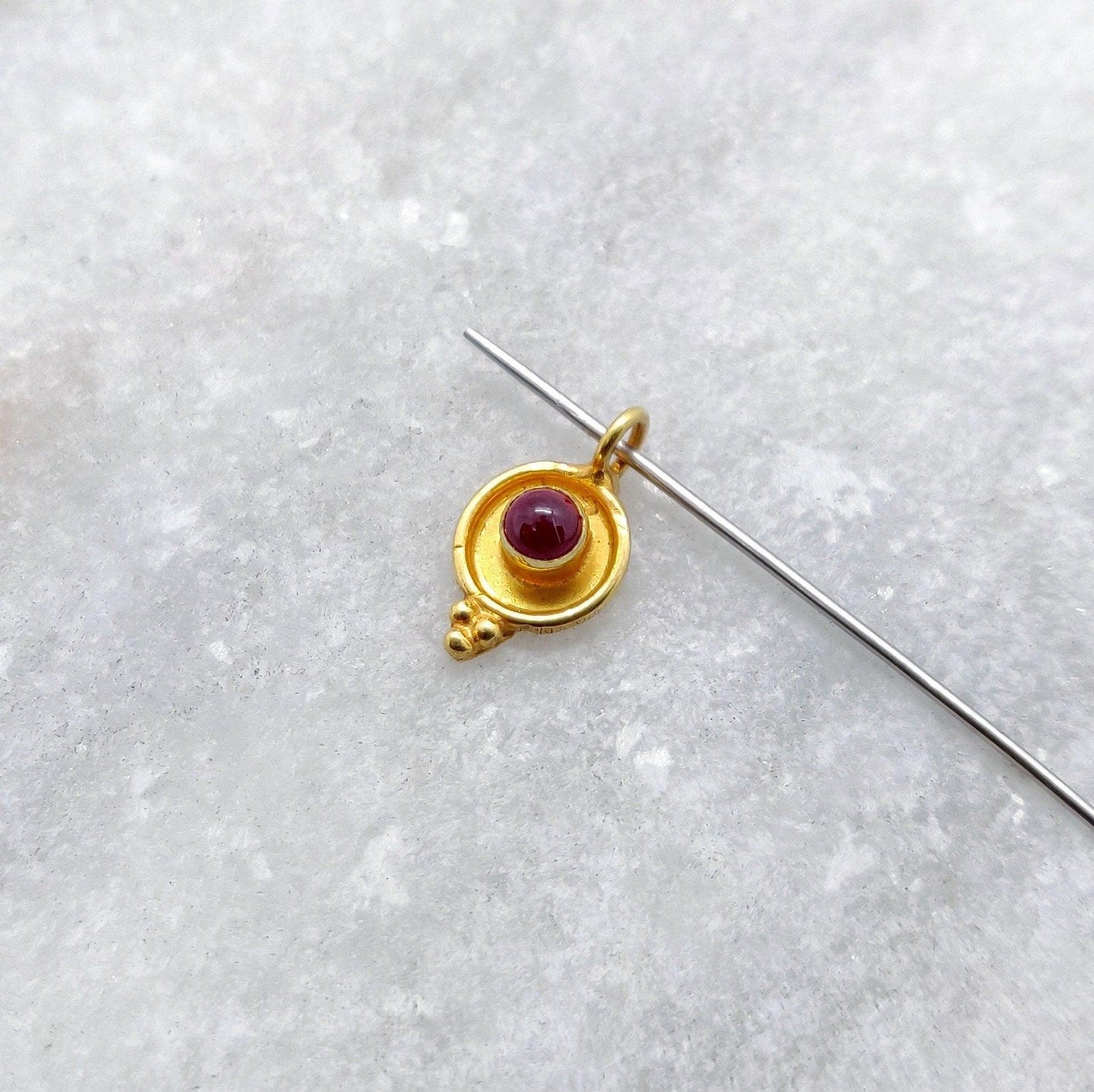 18k Yellow Gold Fancy Charm for Jewelry Making - Kanika Creations