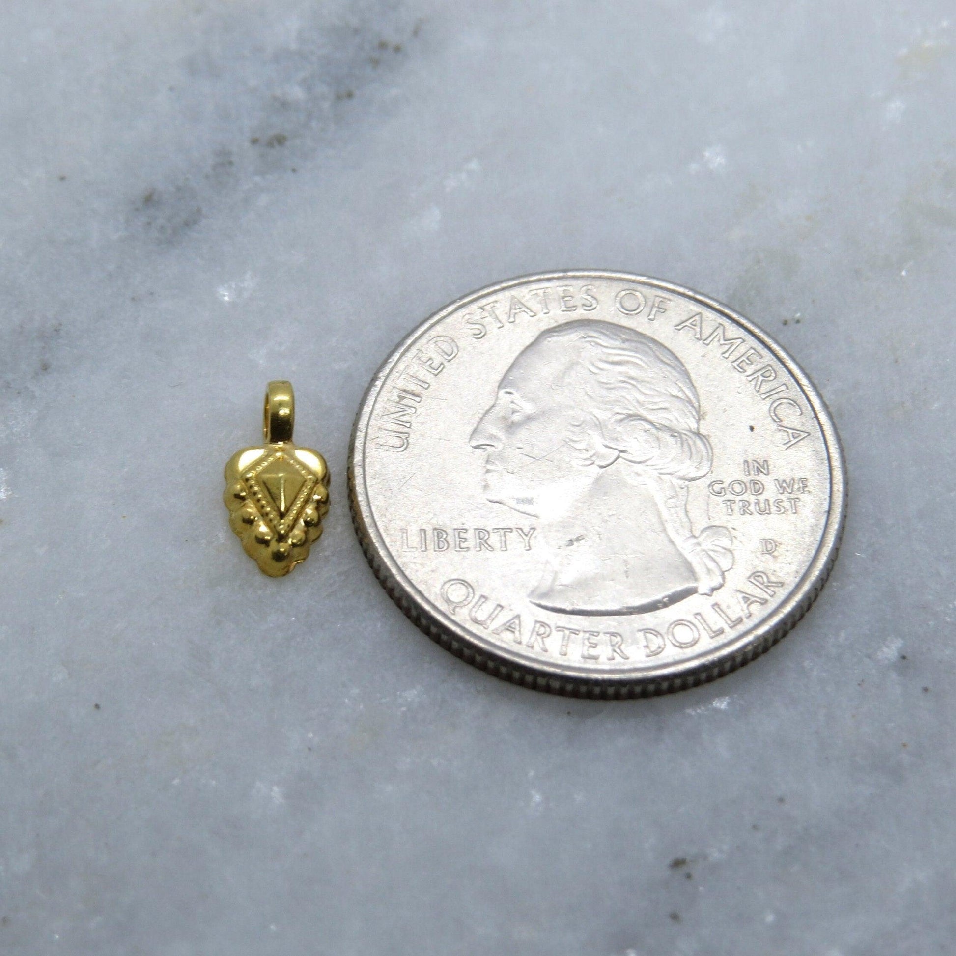 18k Gold Fancy Charm Pendant DIY Necklace Jewelry 10mm - Kanika Creations