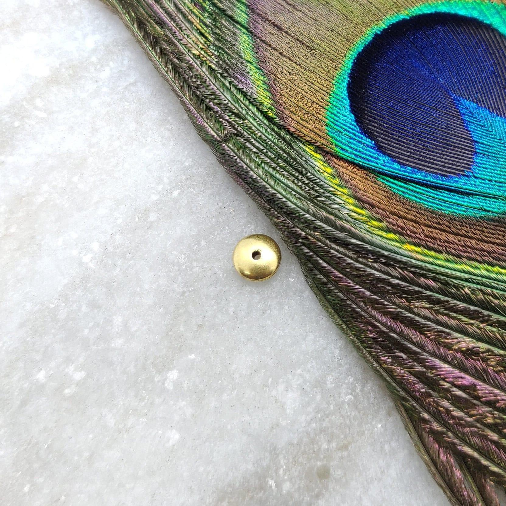 18k Yellow Gold Wheel Spacer Beads 2x6mm - Kanika Creations