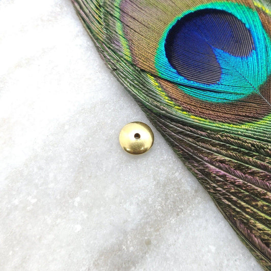 18k Solid Yellow Gold Round Plain Spacer Beads 3x9mm - Kanika Creations