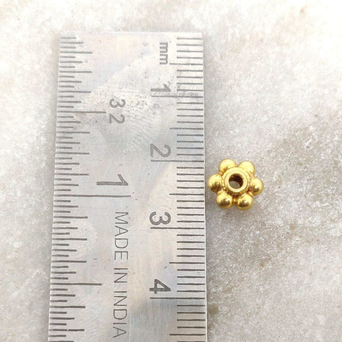 Wheel Spacer 18k Yellow Gold Finding Jewelry DIY Craft - Kanika Creations