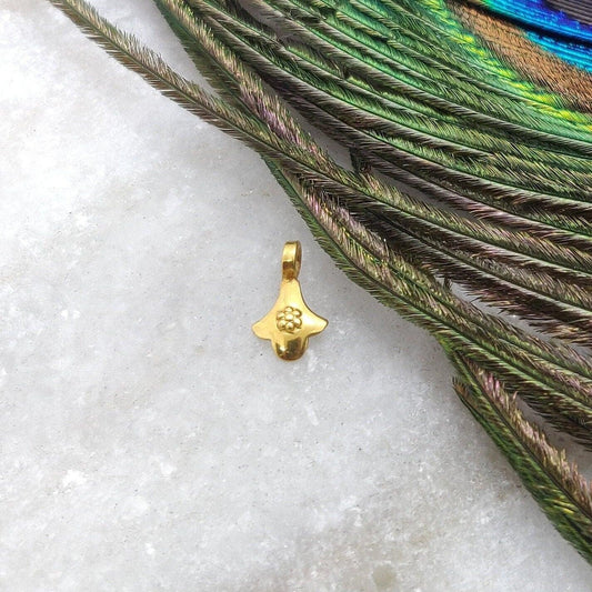 18K Solid Yellow Gold Fancy Charm Jewelry Supplies - Kanika Creations