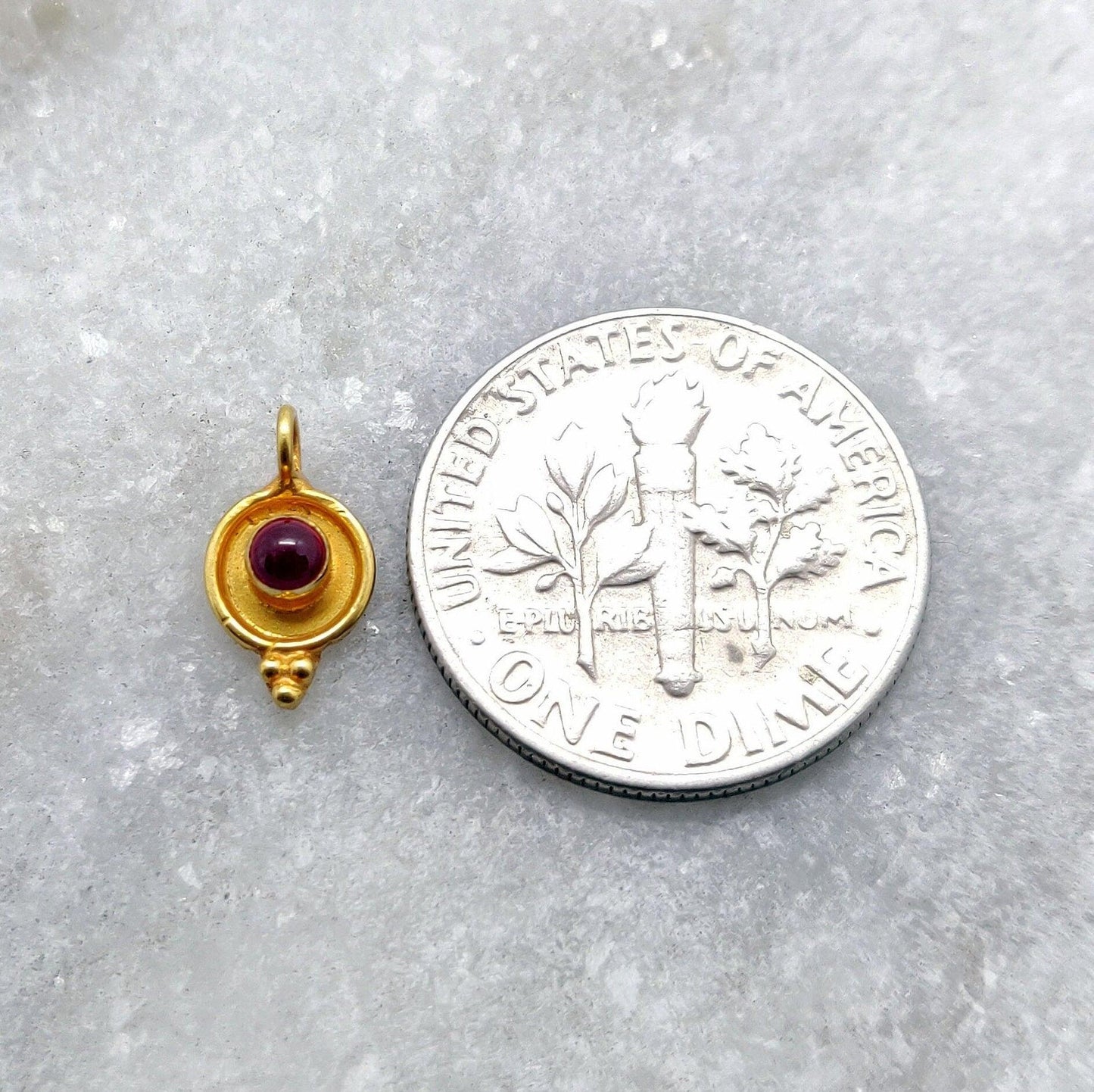 18k Yellow Gold Fancy Charm for Jewelry Making - Kanika Creations