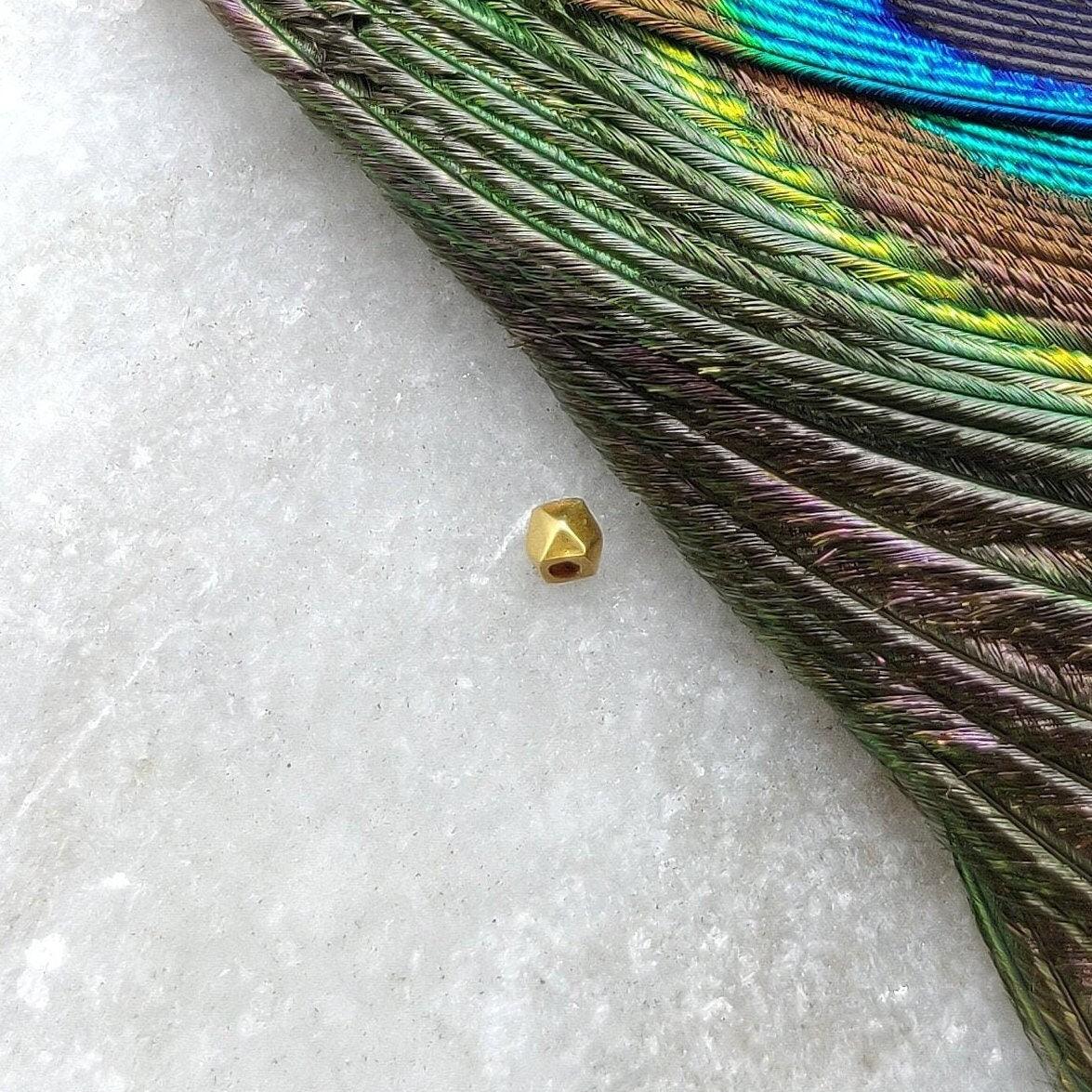 2MM 18K Gold Bead Finding components Sold By 4Pcs - Kanika Creations