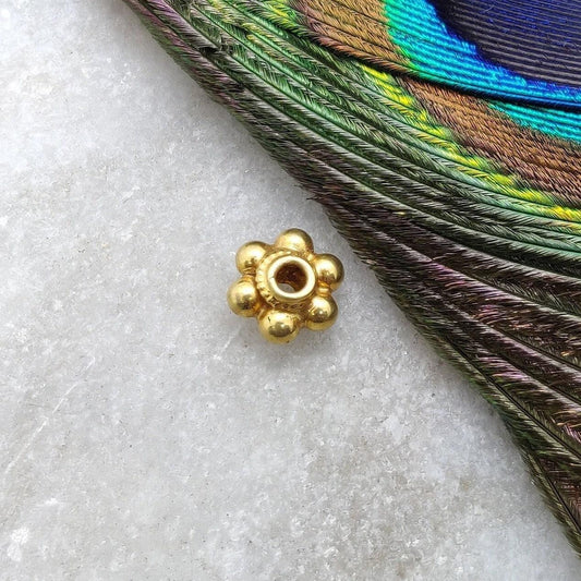 Wheel Spacer 18k Yellow Gold Finding Jewelry DIY Craft - Kanika Creations