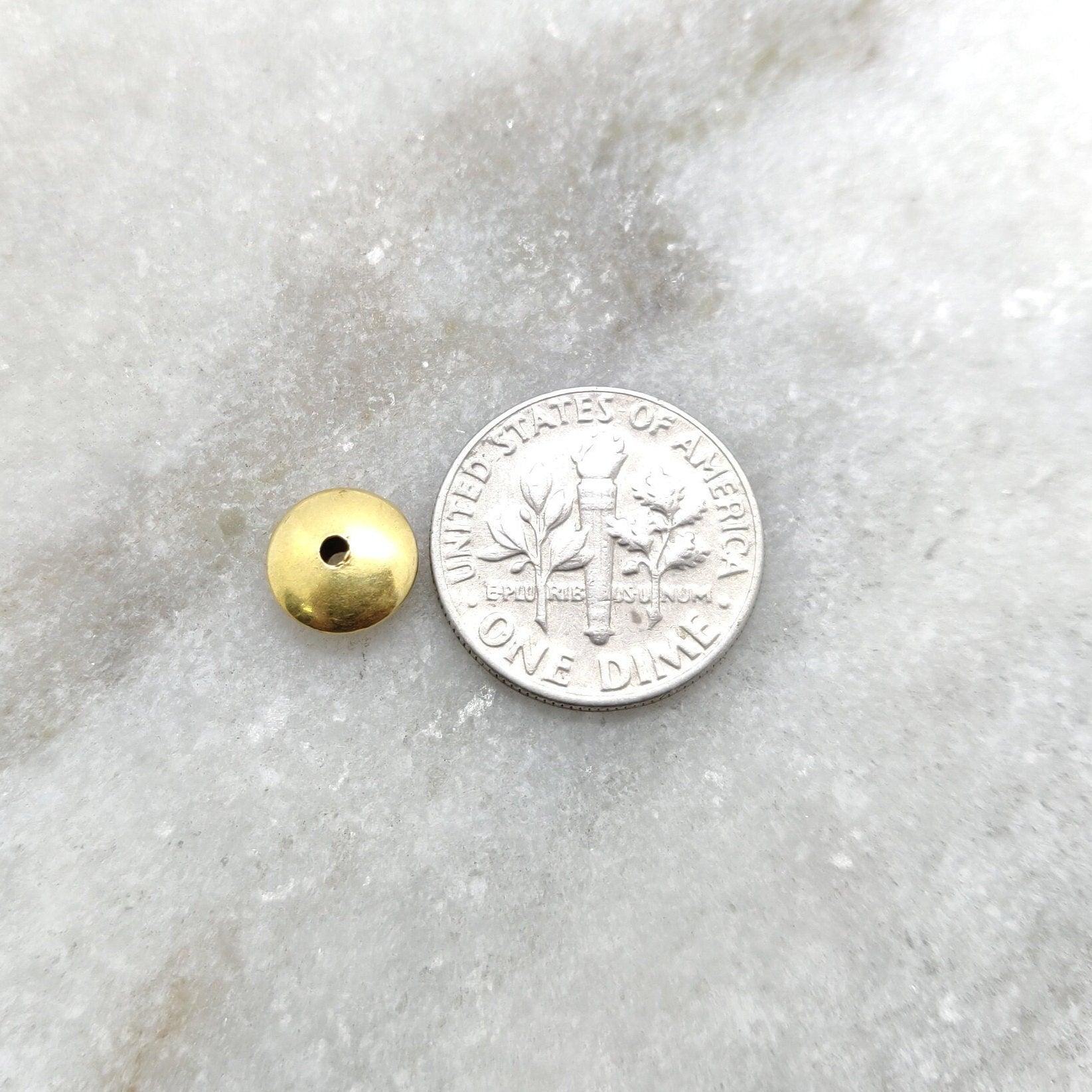 18k Solid Yellow Gold Spacer Beads 3x8mm - Kanika Creations