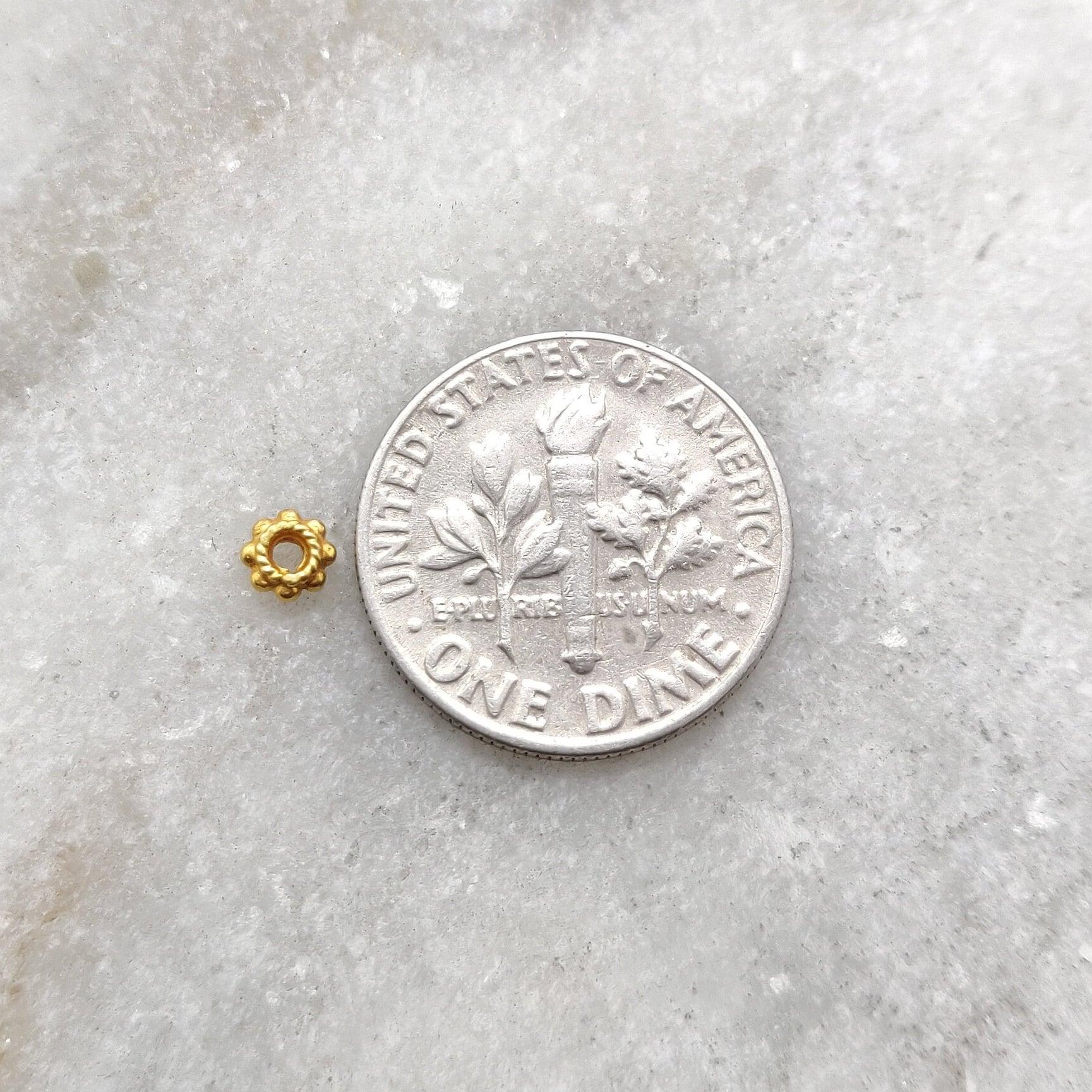 Wholesale 4MM 18K Gold Spacer Bead, Sold as 2 Pcs - Kanika Creations