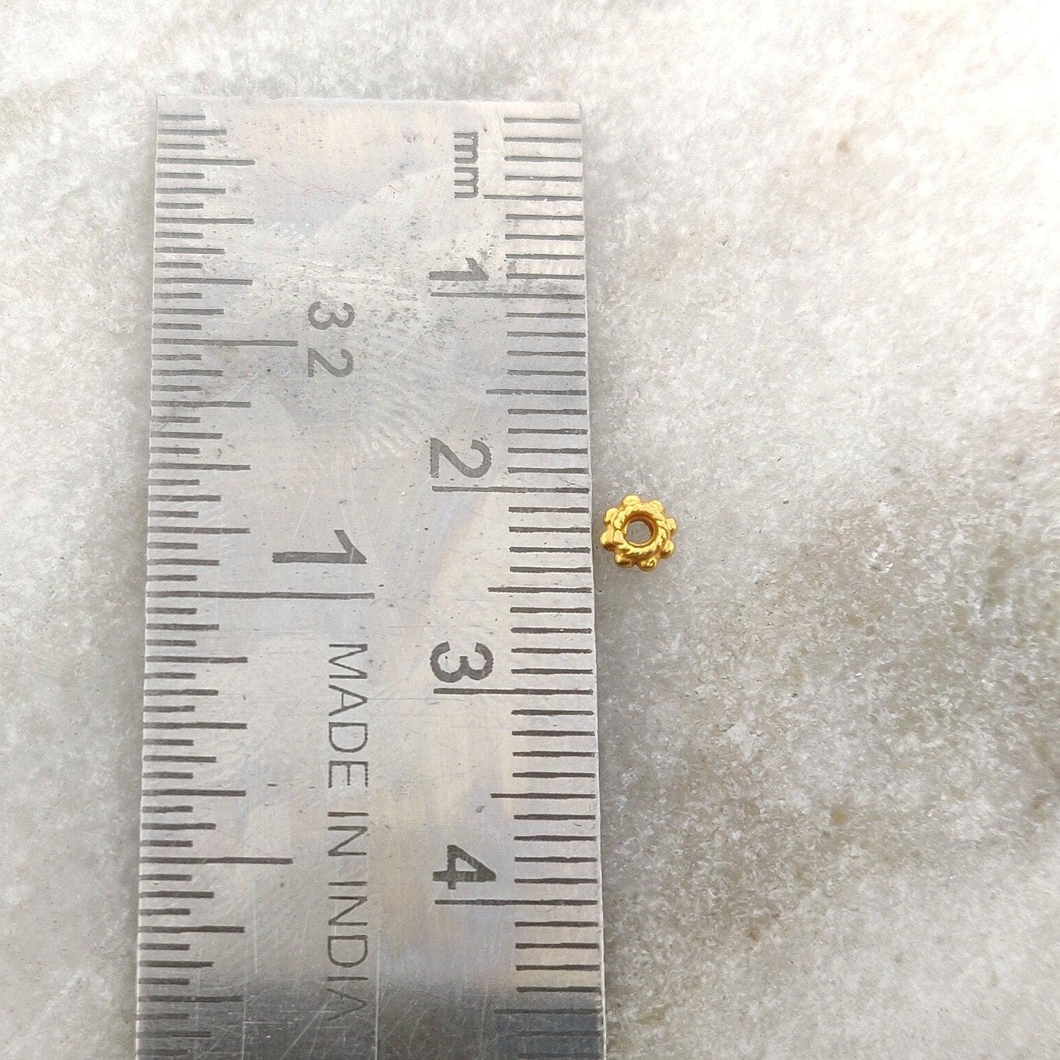 Wholesale 4MM 18K Gold Spacer Bead, Sold as 2 Pcs - Kanika Creations